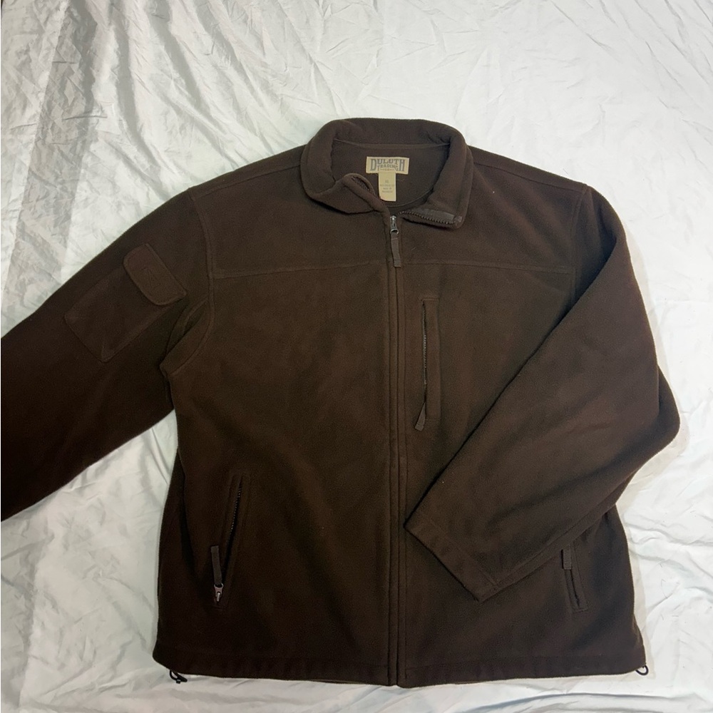 Brown Fleece Duluth Baggy Zip Up